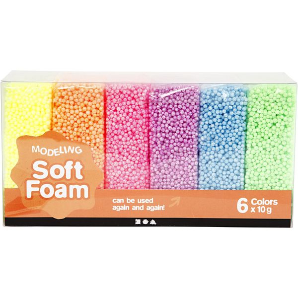 Bilde av Soft Foam -Pastellfarger  6pk  - Flergangsbruk